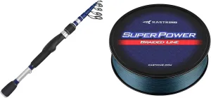 KastKing Compass Telescopic Fishing Rods & KastKing Superpower Braided Fishing Line