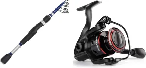 KastKing Compass Telescopic Fishing Rods, Spinning Rod,7ft - Medium Heavy - Moderate Fast & KastKing Brutus Spinning Reel,Size 2000 Fishing Reel