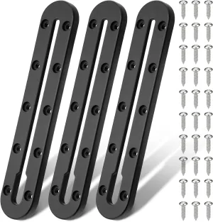 Kayak Track, 9Inch Kayak Rail Mount Kayak Low Profile Track for Fishing Rod Holder, Fish Finder, Cup Holder, Anchor Cleats, 3Pack