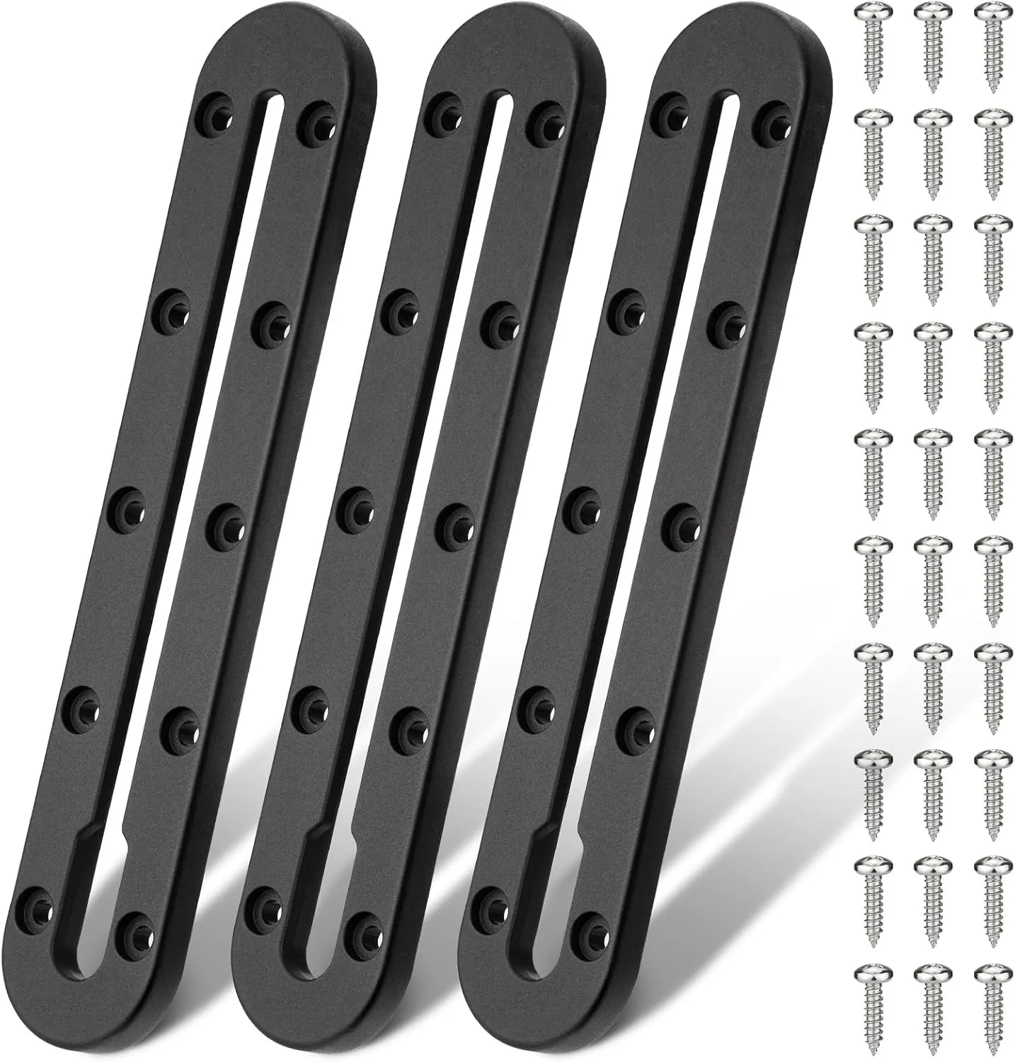 Kayak Track, 9Inch Kayak Rail Mount Kayak Low Profile Track for Fishing Rod Holder, Fish Finder, Cup Holder, Anchor Cleats, 3Pack