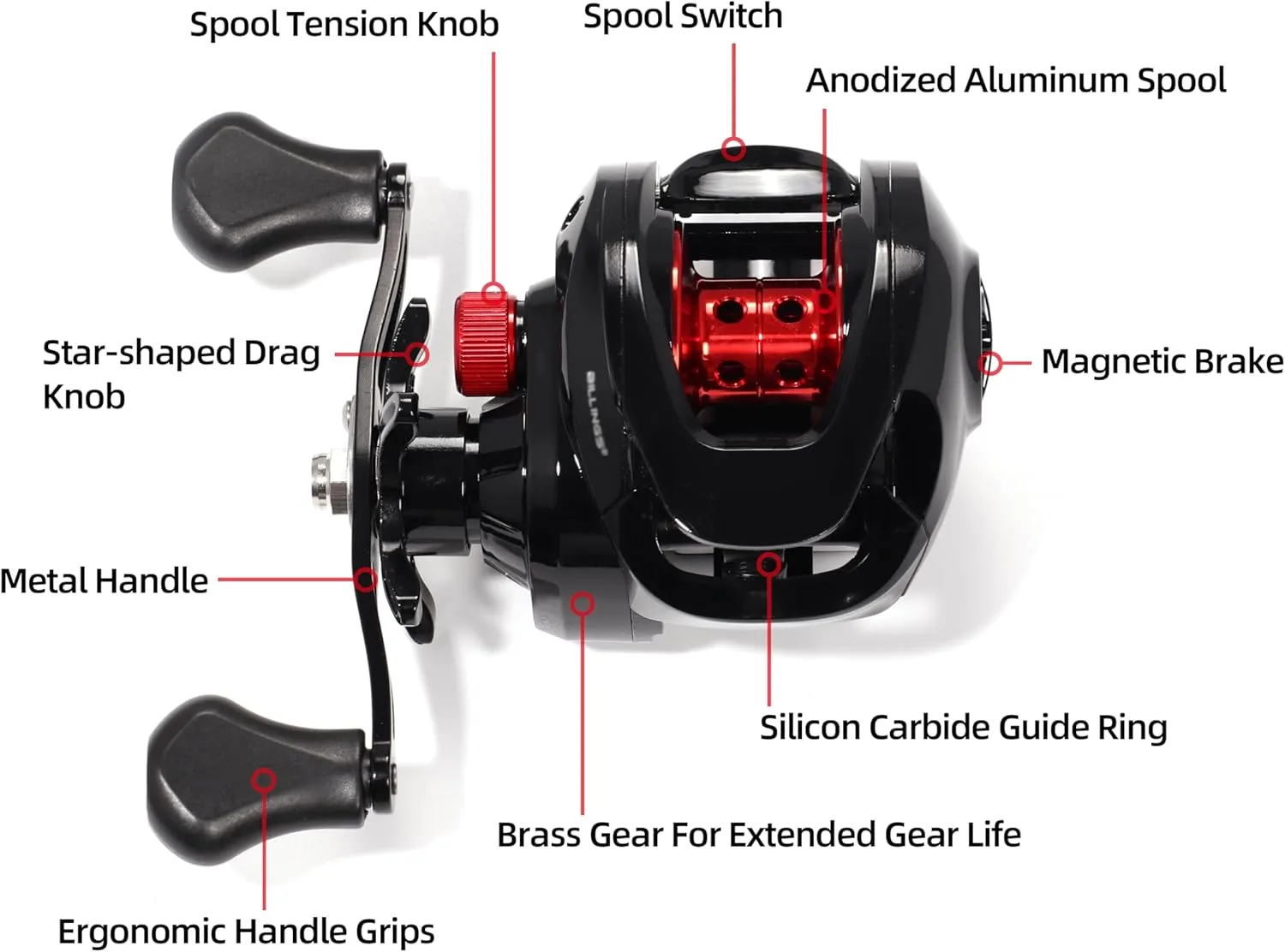 Kilitn Fishing Rod and Reel Combo, Baitcaster Rod 2-Piece & Reel, L/M/MH Power Replaceable Tips, Strong Carbon Fiber Rod with EVA Handle for Freshwater or Saltwater Fishing