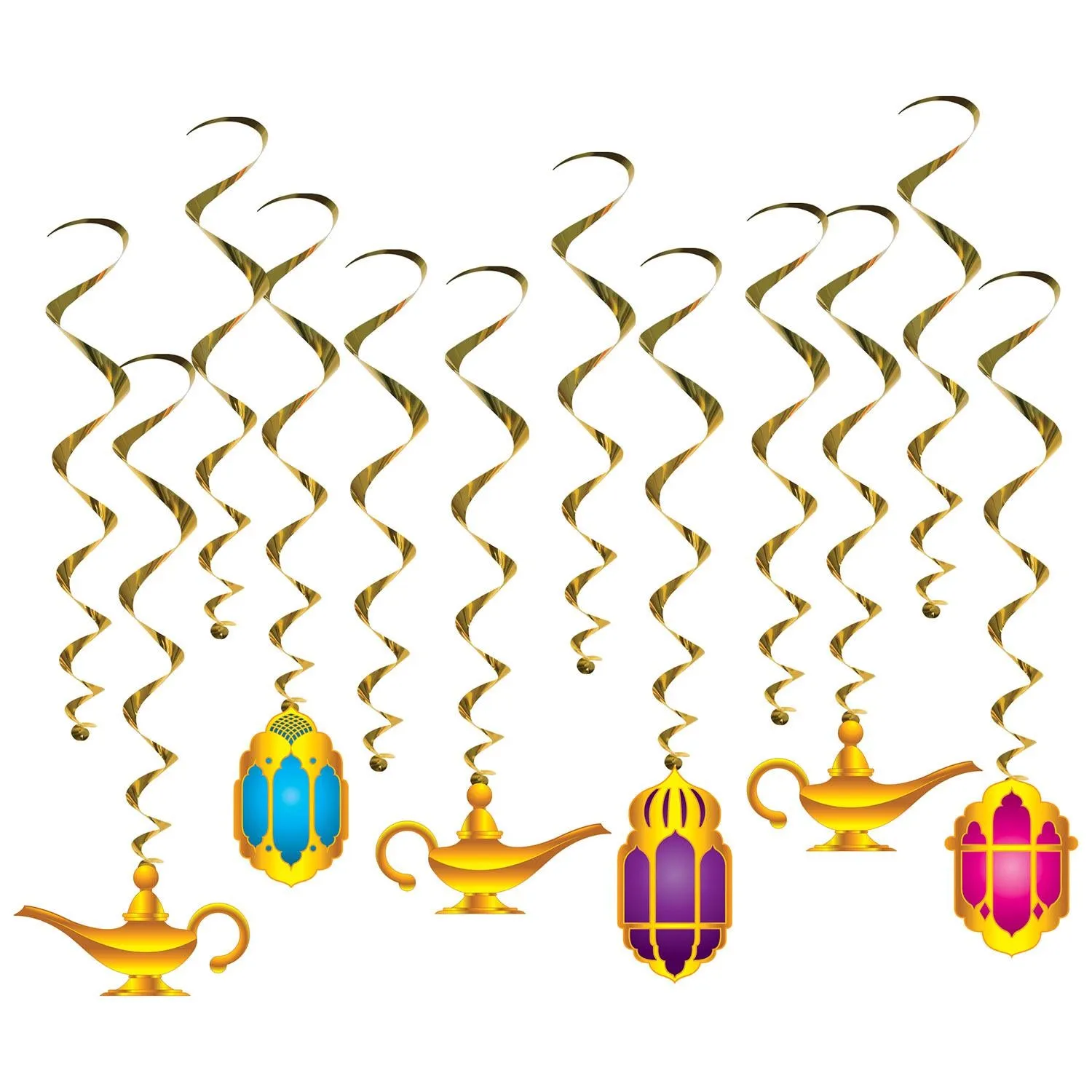 Lantern & Lamp Party Whirls (12 per Package)