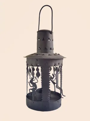 Lantern featuring men: Bastar Iron Craft by Sameep Vishwakarma