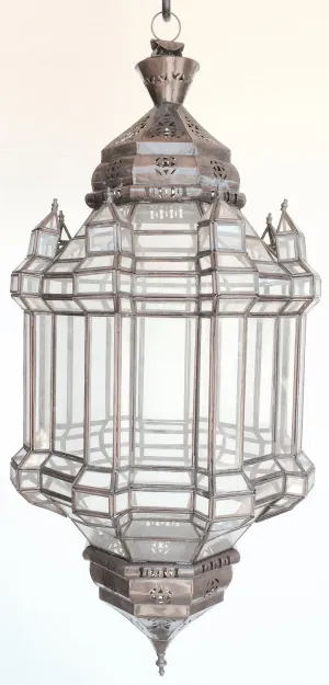 Large clear moorish lantern - Moorish Lighting