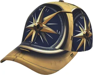 Law of The Compass Navigation Print Baseball Cap Adjustable Size,for Running Workouts Outdoor Travel Activities All Seasons Black