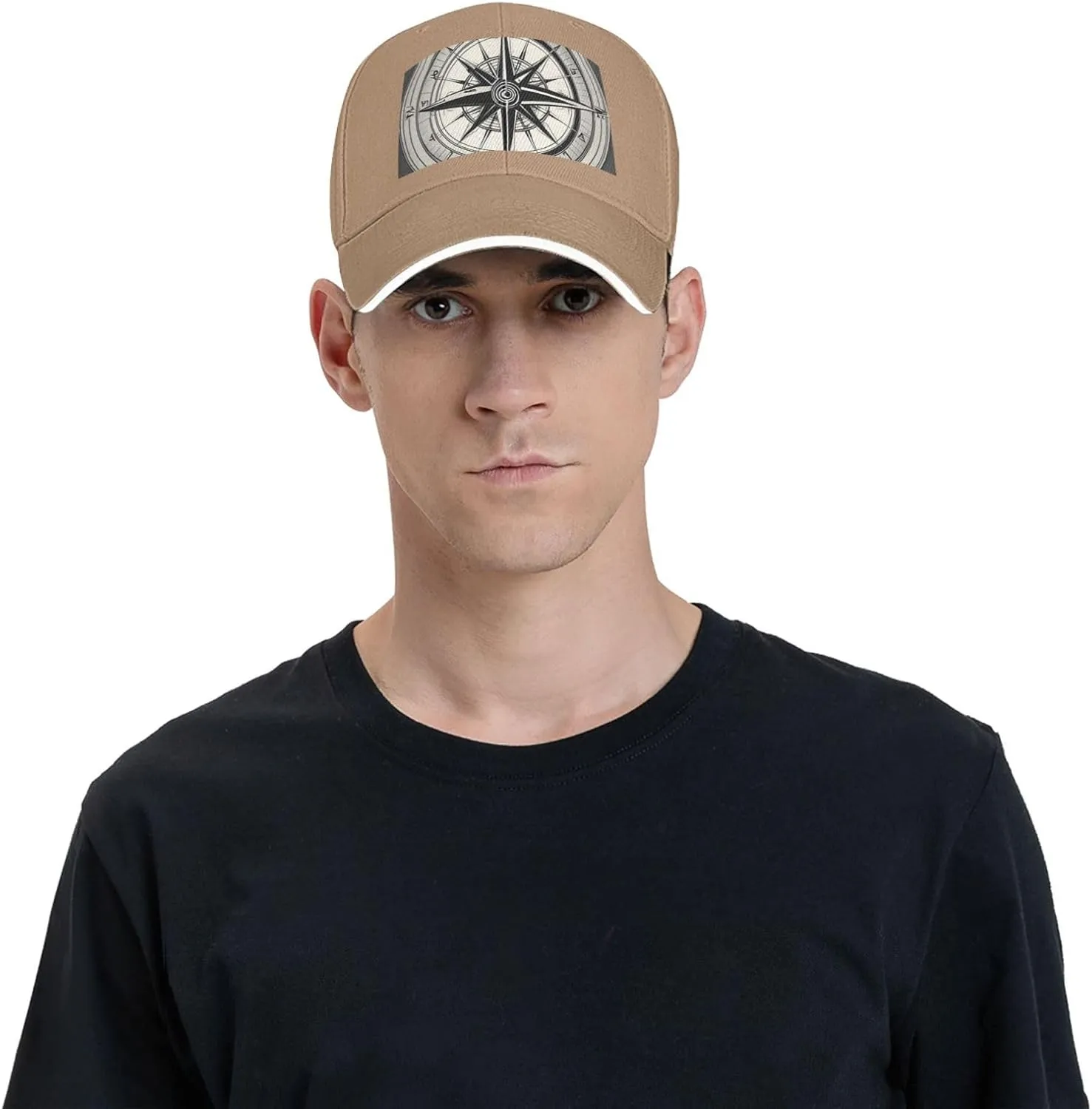 Law of The Compass Navigation Print Stylish Baseball Cap for Men,Golf Hat with Adjustable Back,Perfect Accessories for Men