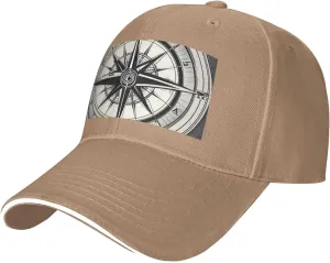 Law of The Compass Navigation Print Stylish Baseball Cap for Men,Golf Hat with Adjustable Back,Perfect Accessories for Men