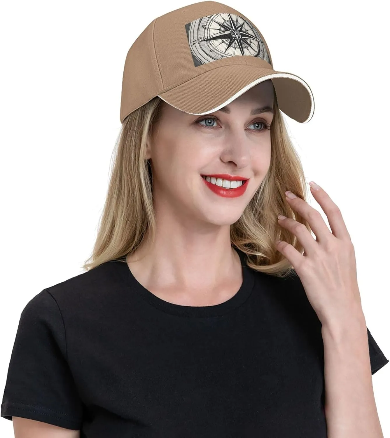 Law of The Compass Navigation Print Stylish Baseball Cap for Men,Golf Hat with Adjustable Back,Perfect Accessories for Men