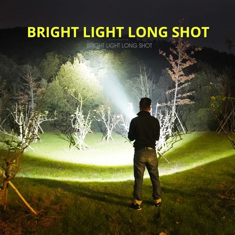 LED Flashlight L2 XHP50 Tactical Torch USB Rechargeable Super Powerful
