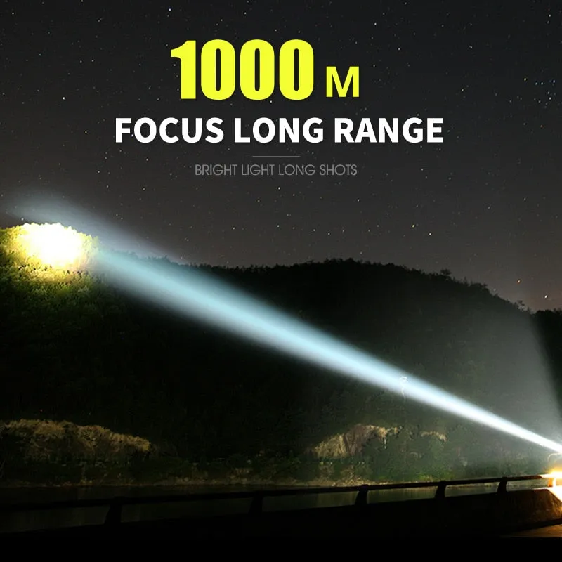 LED Flashlight L2 XHP50 Tactical Torch USB Rechargeable Super Powerful