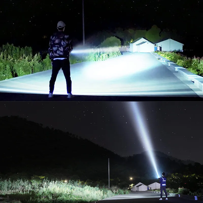 LED Flashlight L2 XHP50 Tactical Torch USB Rechargeable Super Powerful