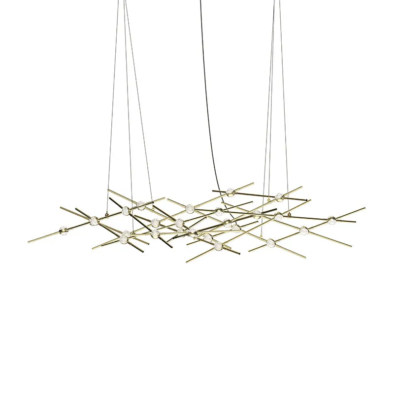 LED Lantern in Satin Brass
