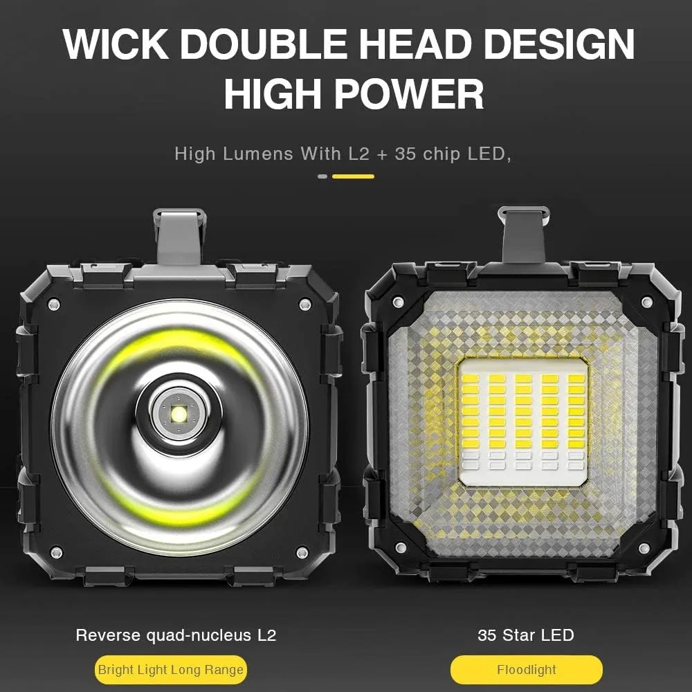 LED Spotlight Flashlight,Rechargeable Flashlight 200000L10000mAh High-Powered Searchlight Camping 3 4 Lights Modes LED Handheld Spotlight Waterproof
