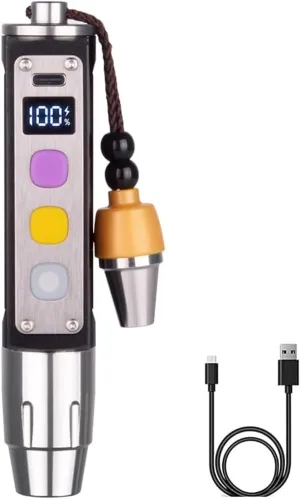 LED Three Switches Three Light Sources Jade Identification Flashlight, New Multifunctional Gemstone Mineral Detection Light, White Lights, Yellow Lights, and 365nm Ultraviolet Query Mini Lamp.