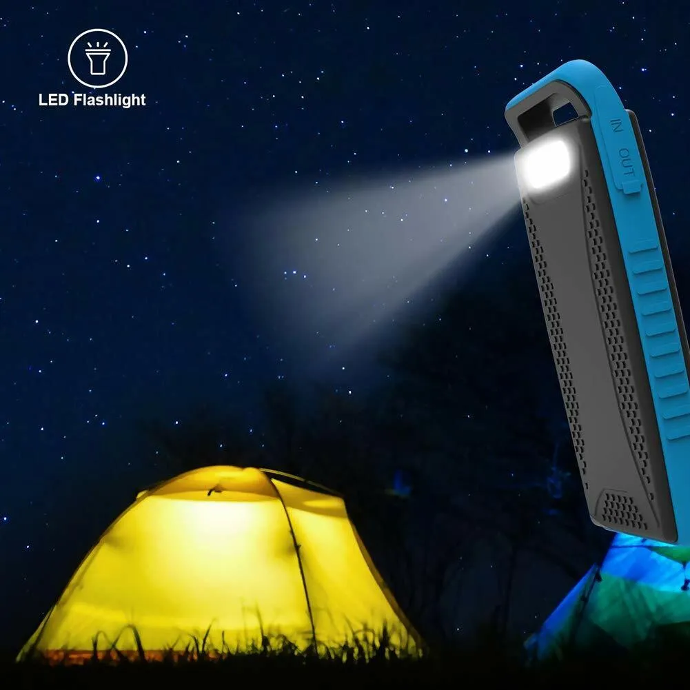 LEDWaterproof Dual USB Ports Emergency Portable Solar Powered Power Bank Charger