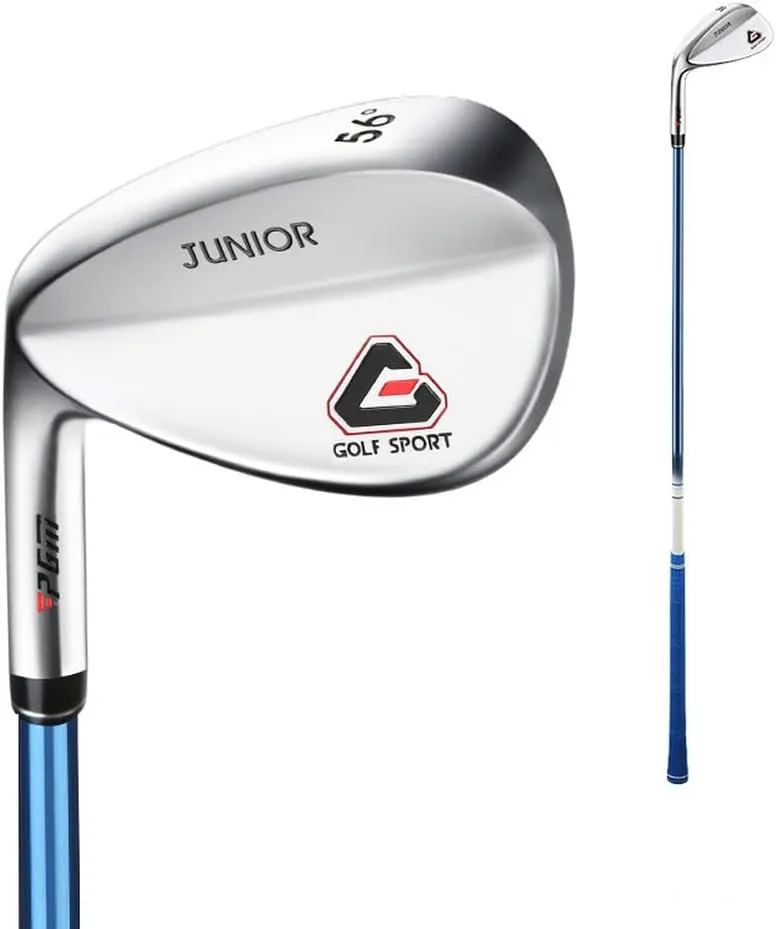 Left Handed Golf Sand Wedge Junior, 3-12 Year Kids Boys Girls Golf Learning Swing, 56 Degree Golf Lob Wedge Sports with Wide Sole