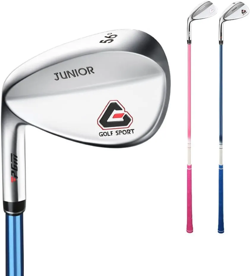 Left Handed Golf Sand Wedge Junior, 3-12 Year Kids Boys Girls Golf Learning Swing, 56 Degree Golf Lob Wedge Sports with Wide Sole