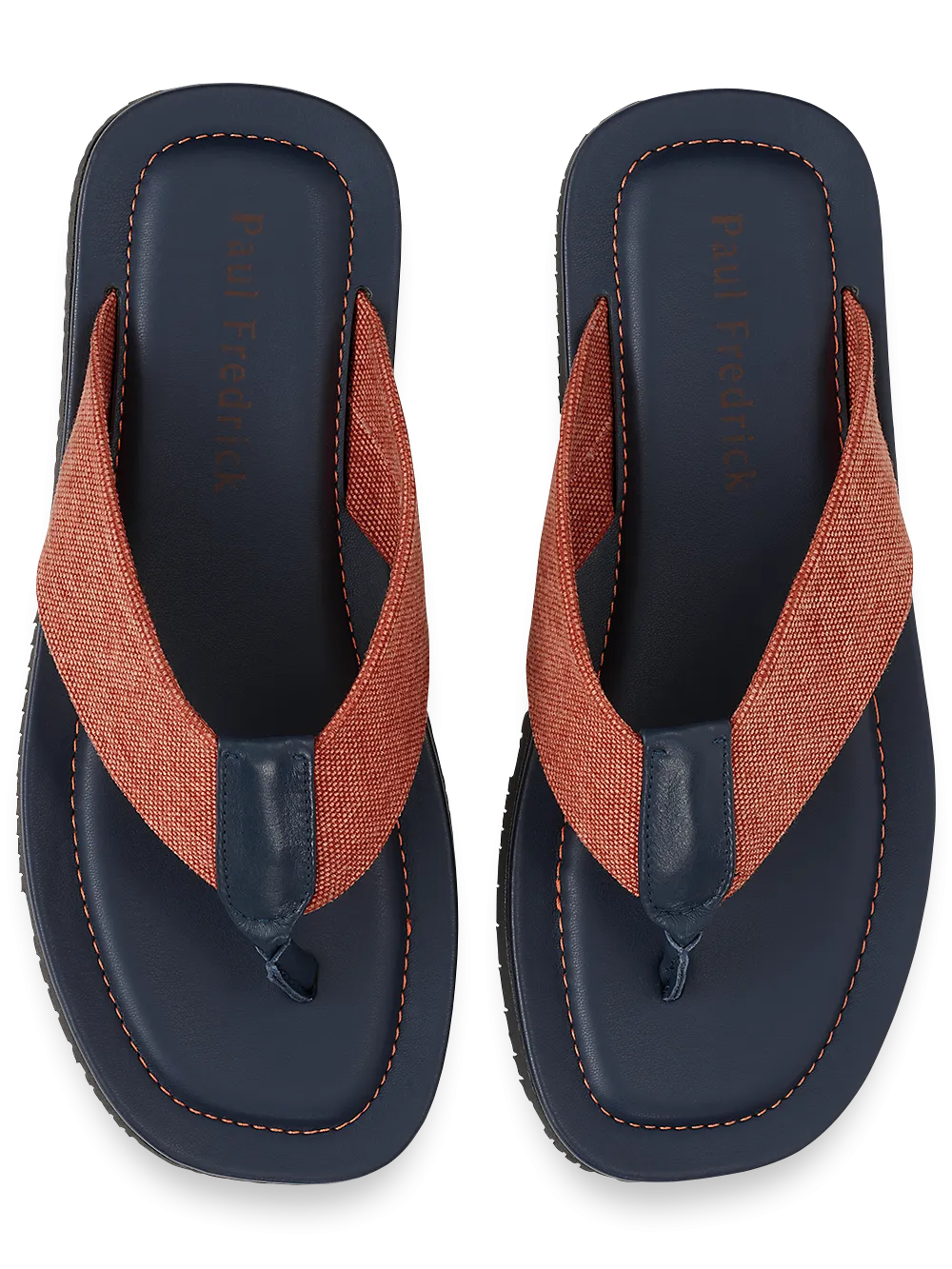 Leigh Sandal - Orange/navy