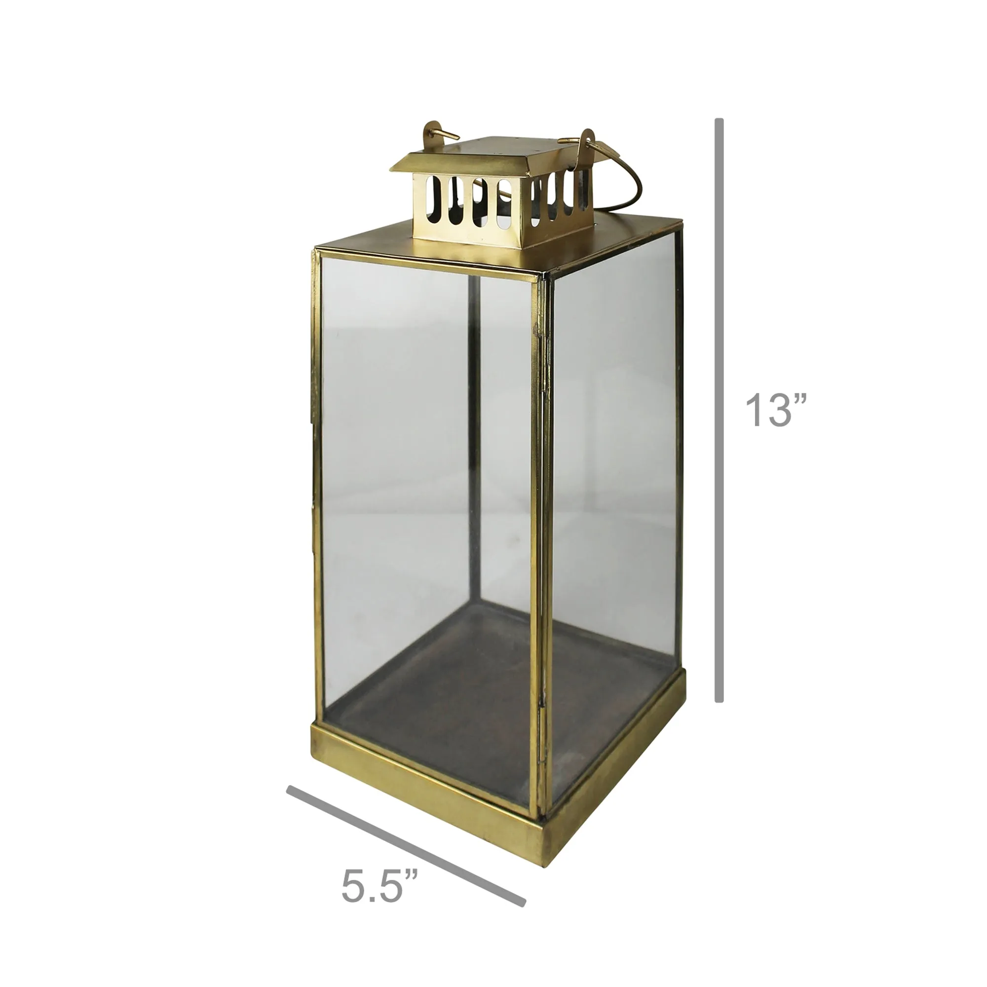 Leon Lantern, Brass - Sm