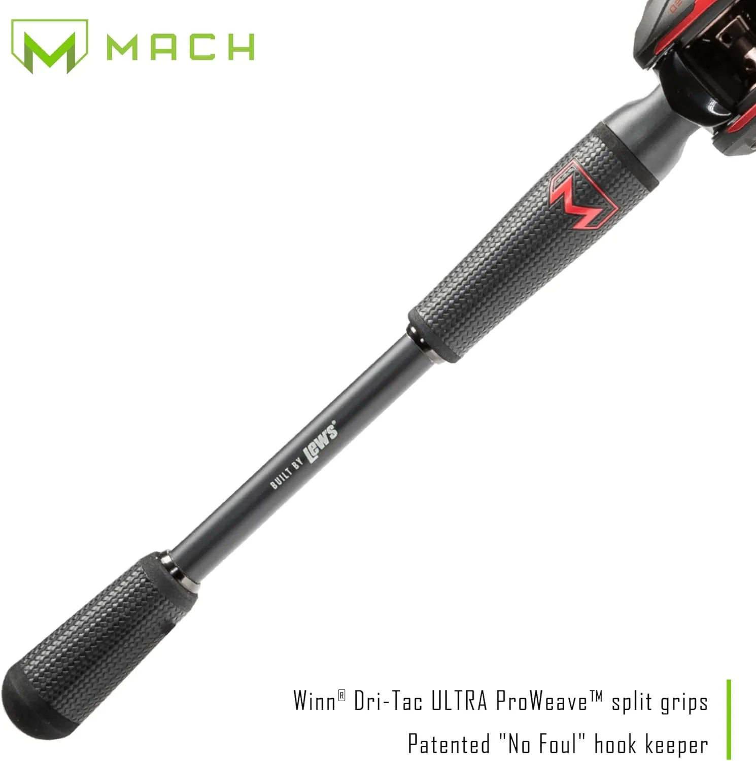 Lew’s MACH Jacked Baitcast Reel and Fishing Rod Combo, HM50 Graphite Rod, Tanso Tech Reel Frame and Sideplate, Carbon Fiber Drag System, 7.5:1 Gear Ratio
