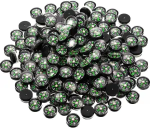 Leyndo 300 Pcs Mini Button Compass 15 Mm/ 0.59 Inch Lightweight Small Oil Filled Portable Mini Pocket Compass Bulk for Camping Hiking Touring Boating Outdoor Activities Survival