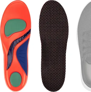 Linkidea 2 Pairs Arch Support Shoe Insoles Compatible with Allbirds Tree Runner, Wool Runner, AB00FU, Replacement Shoe Inserts, Shock Absorption Cushion (US Men 8-9/Women 9.5-10.5)