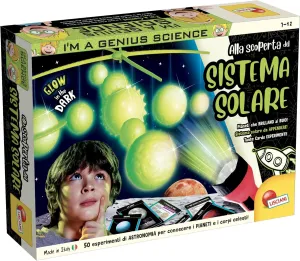 LISCIANI- I'm a Genius Science in Home Astronomy, Plastic Planets Glow in The Dark, Multicoloured, 97548