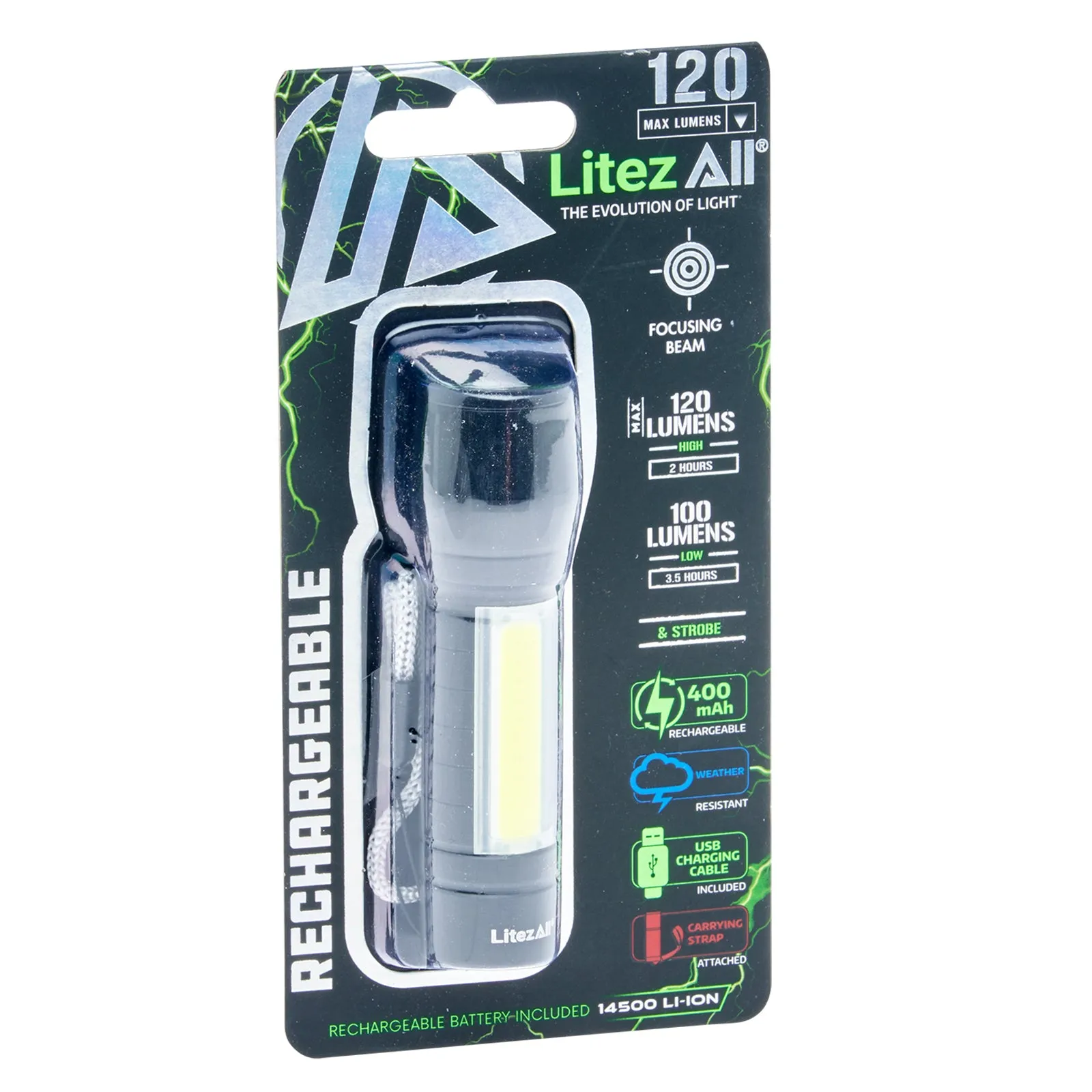 LitezAll Mini Rechargeable Flashlight & Task Light