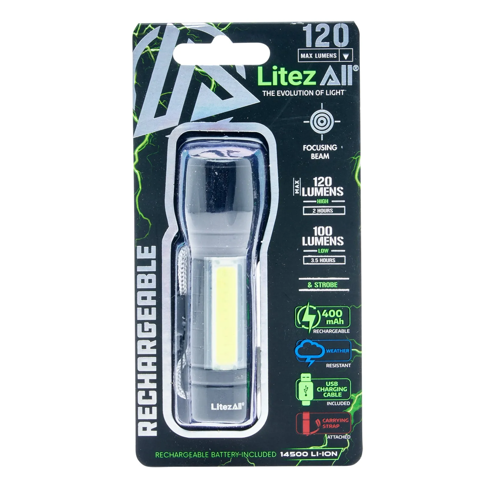 LitezAll Mini Rechargeable Flashlight & Task Light