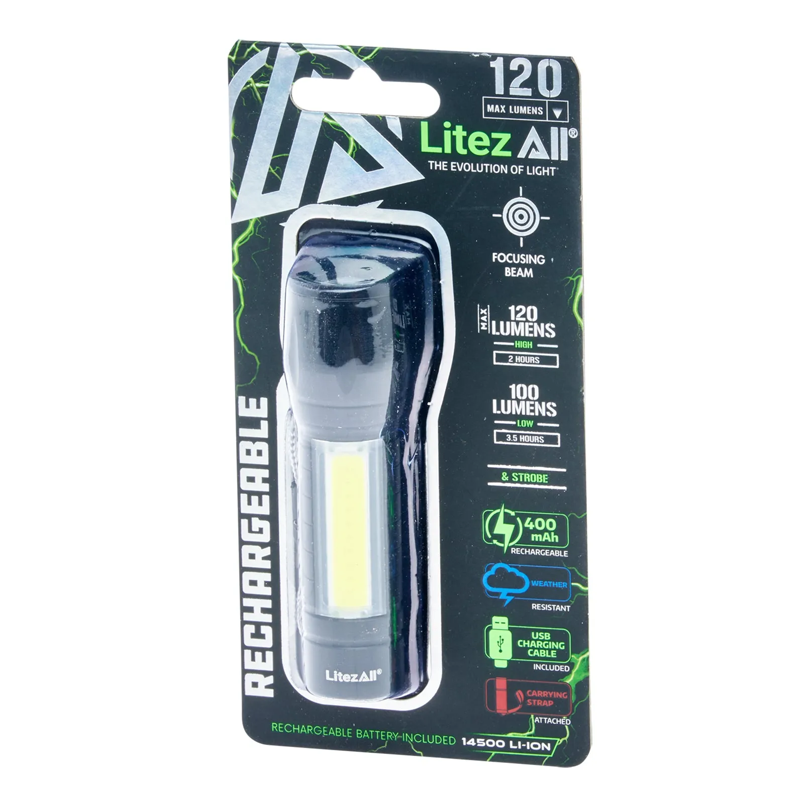 LitezAll Mini Rechargeable Flashlight & Task Light