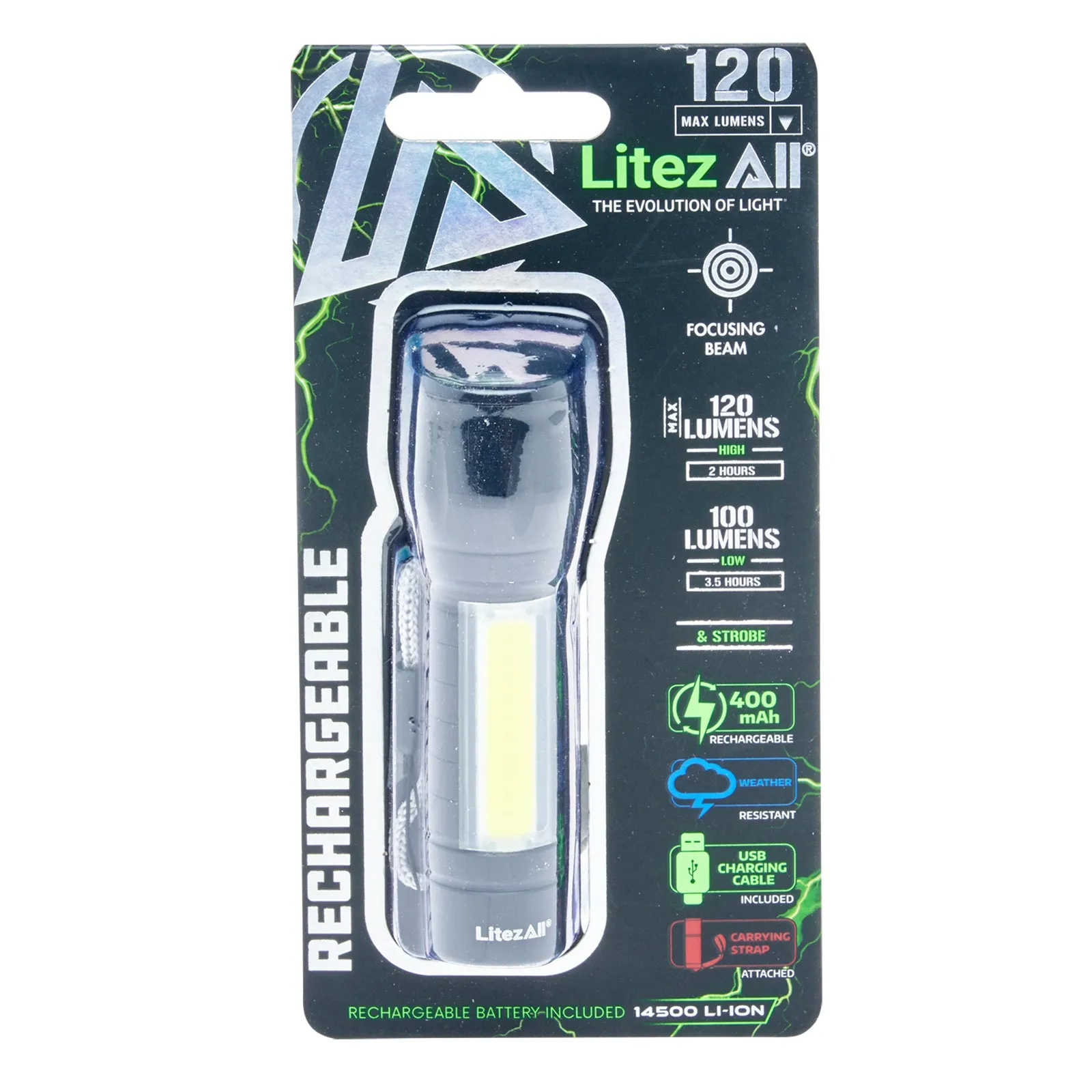LitezAll Mini Rechargeable Flashlight & Task Light