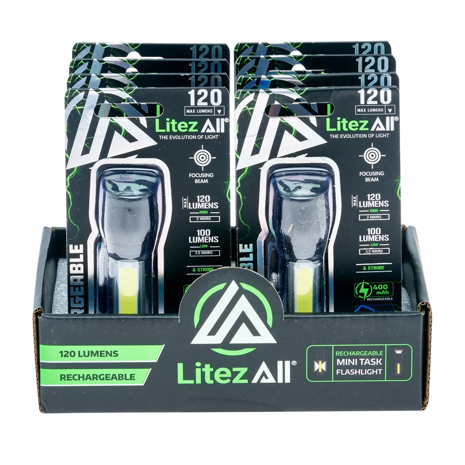 LitezAll Mini Rechargeable Flashlight & Task Light