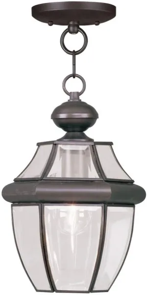 Livex Lighting 2152-07 Monterey 1-Light Outdoor Hanging Lantern, Bronze