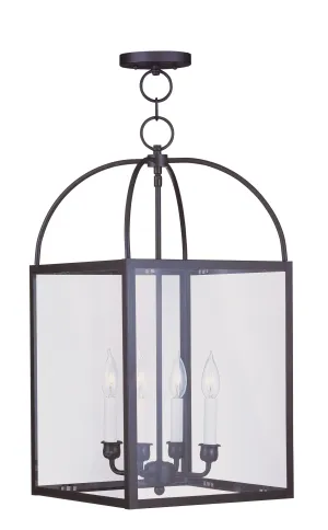 Livex Milford 4 Light Bronze Chain Lantern  - C185-4042-07
