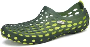 ls Men Summer Casual Men ls Unisex Couple Clogs for Lovers Garden Shoes Men Beach Footwear Plus Size Breathable SlipperGreen,5 (Green 45 EU)