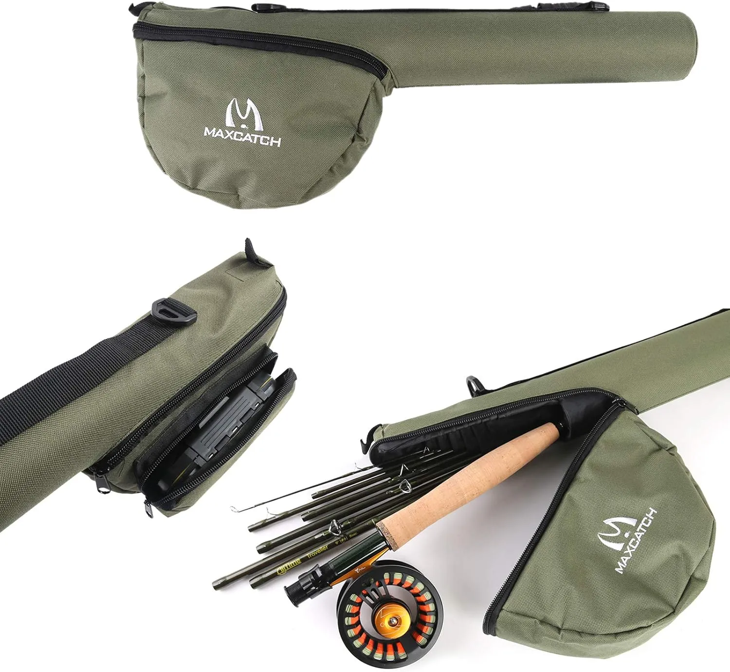 M MAXIMUMCATCH Maxcatch Alltime Travel Fishing Rod-Ultra Compact for Backpacking 8-Piece 9ft with Rod Tube (Size: 5/6/8wt)