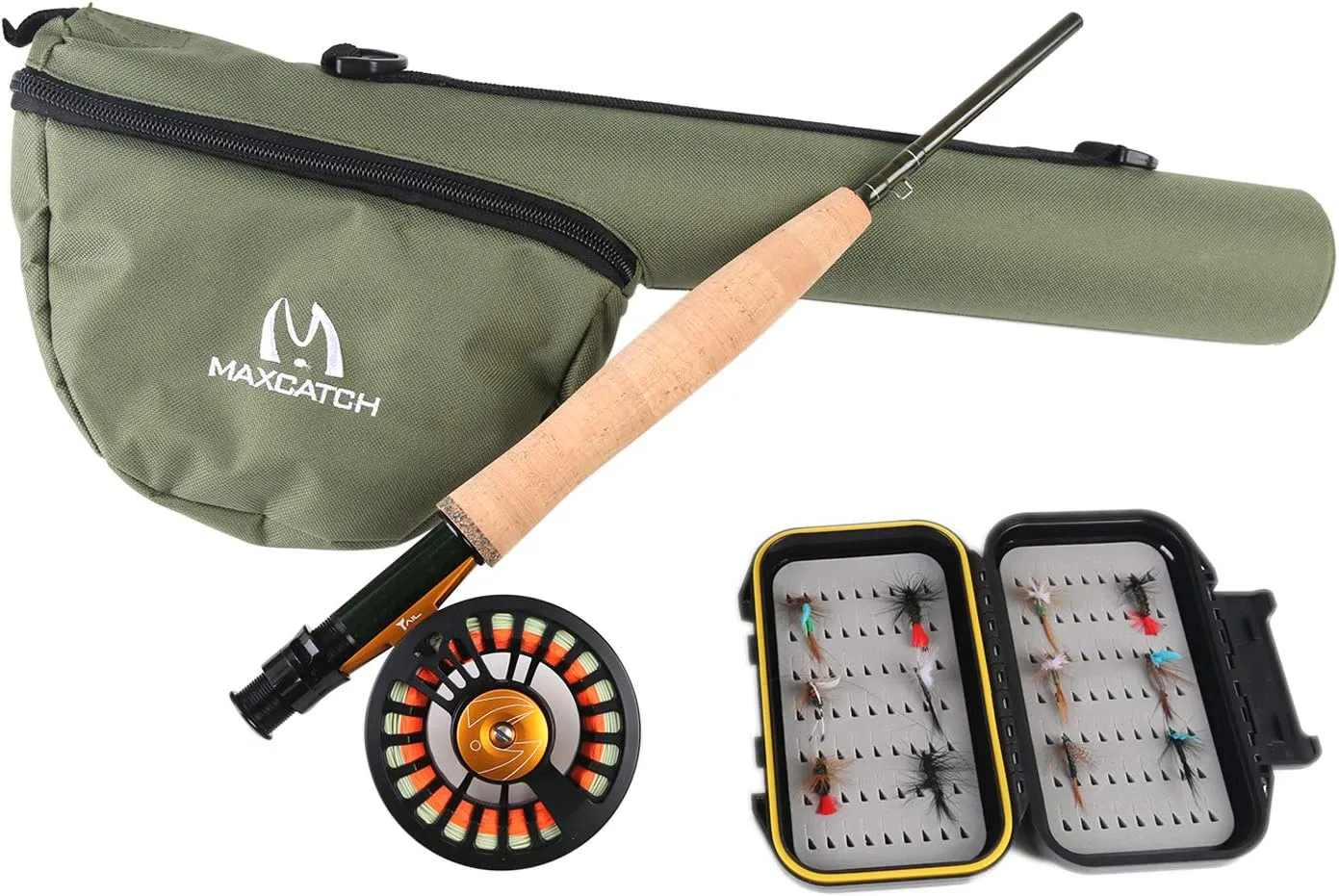 M MAXIMUMCATCH Maxcatch Alltime Travel Fishing Rod-Ultra Compact for Backpacking 8-Piece 9ft with Rod Tube (Size: 5/6/8wt)