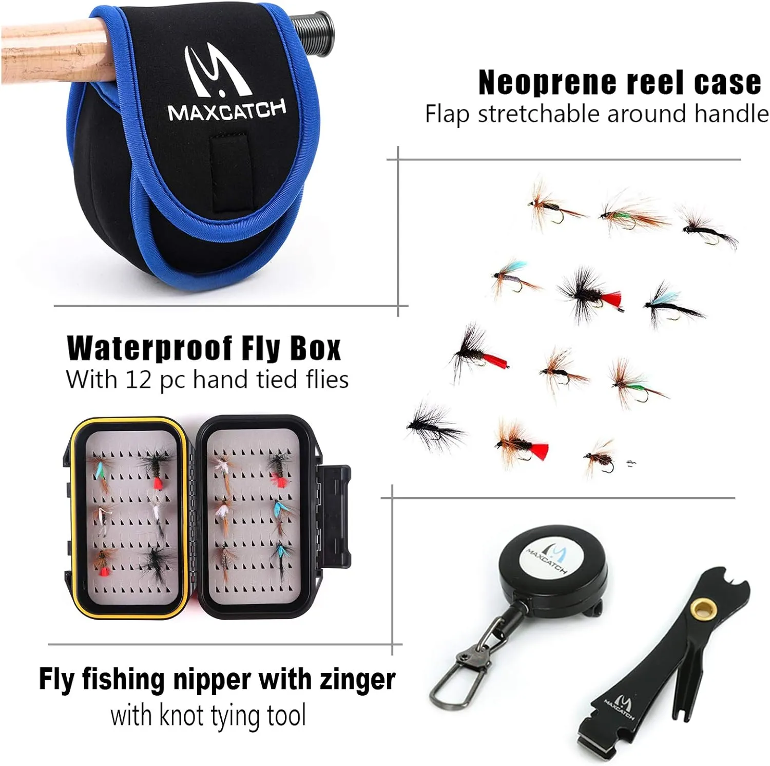 M MAXIMUMCATCH Maxcatch Alltime Travel Fishing Rod-Ultra Compact for Backpacking 8-Piece 9ft with Rod Tube (Size: 5/6/8wt)