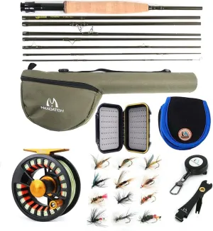 M MAXIMUMCATCH Maxcatch Alltime Travel Fishing Rod-Ultra Compact for Backpacking 8-Piece 9ft with Rod Tube (Size: 5/6/8wt)