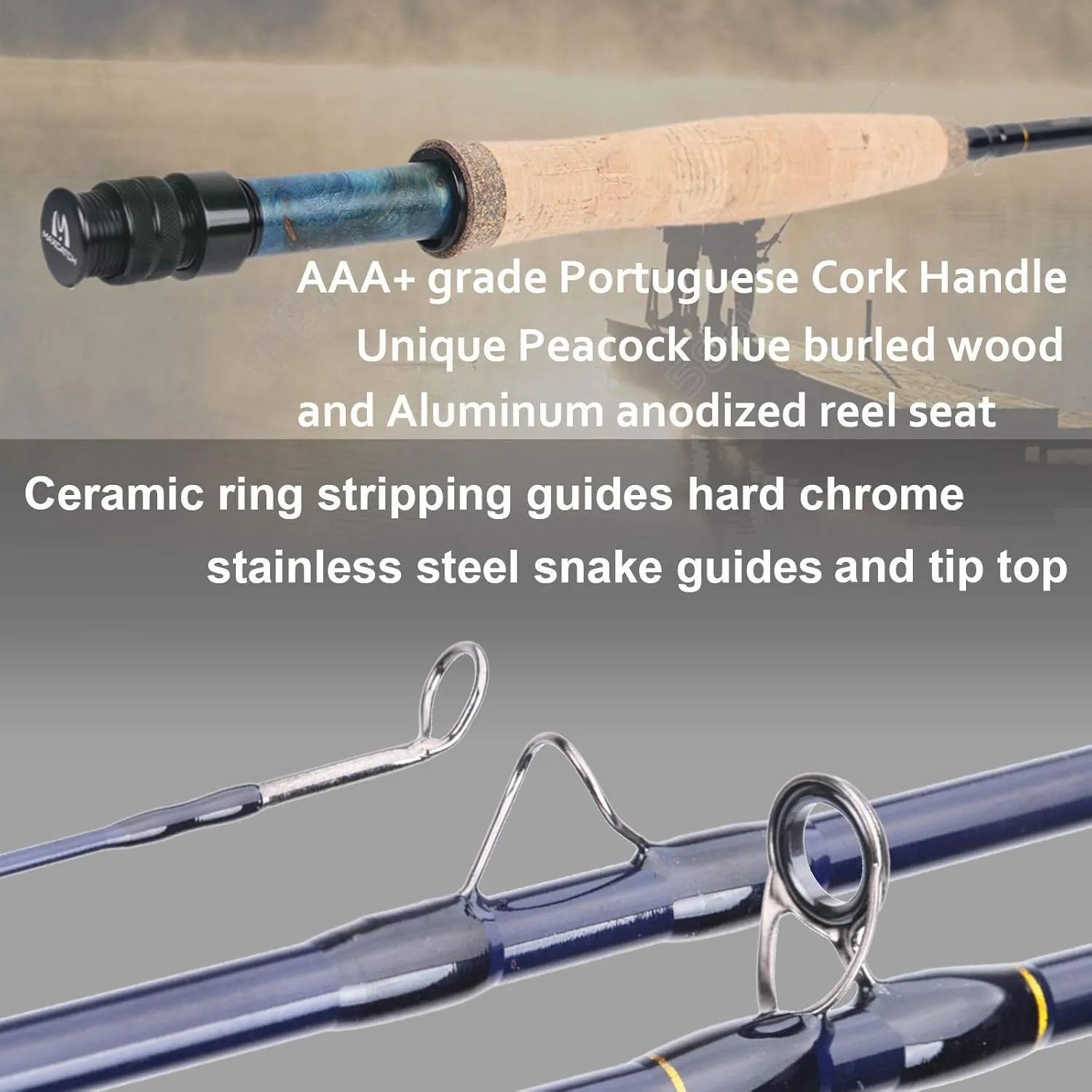 M MAXIMUMCATCH Maxcatch Performance Nymph Fly Fishing Rod in 2/3/4wt: 10ft/11ft, IM10 Carbon, AAA Cork Handle, Rod Tube and Combo Set Available