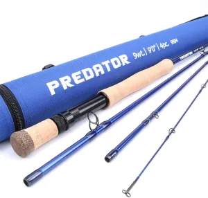 M MAXIMUMCATCH Maxcatch Predator Big Game and Saltwater Fly Fishing Rod: 7'11''/9'/9'2''/10', 4-Piece, 8/9/10/11/12 Weight