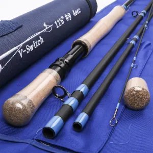 M MAXIMUMCATCH Maxcatch Two-Handed Switch Fly Rod Carbon 4-Piece Switch Rod Fly Fishing