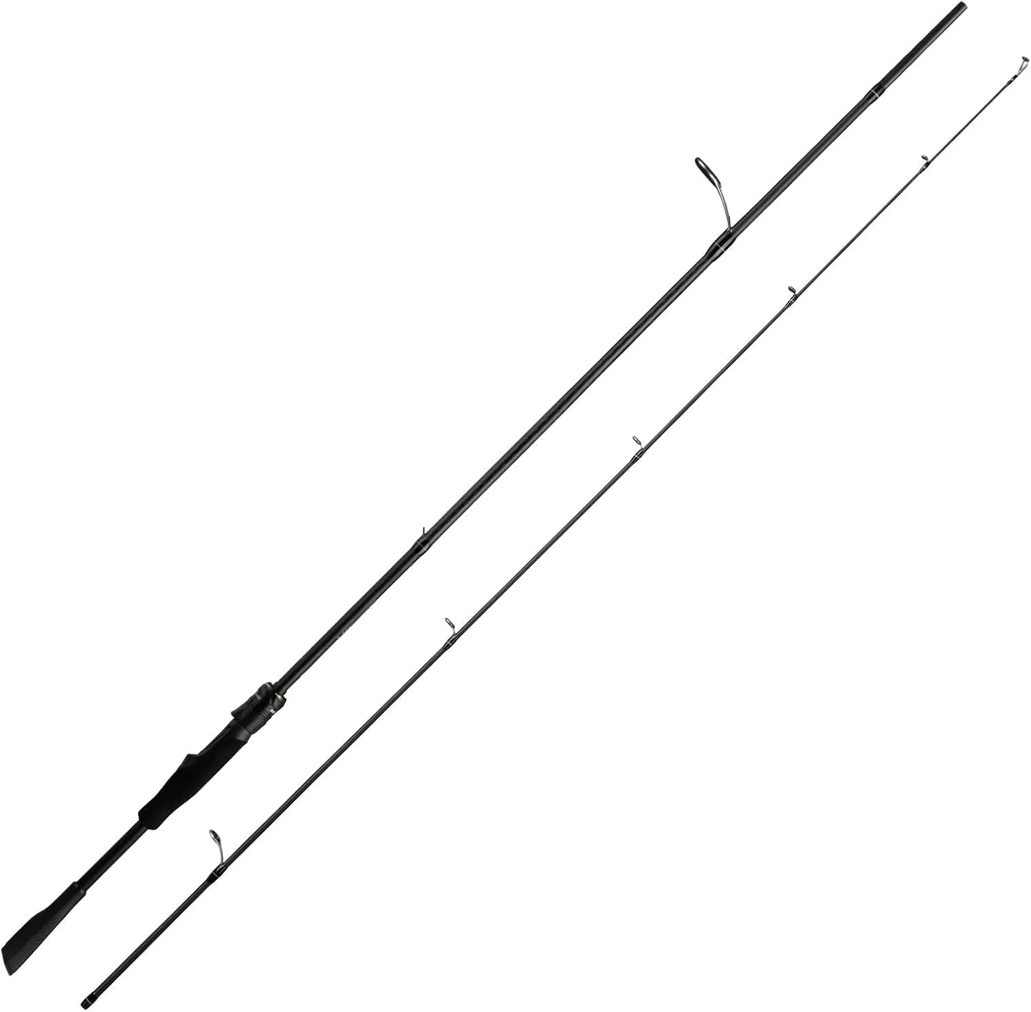 M1 Spinning Rod, Basss Fishing Rod 24T Carbon Fiber, Spinning Fishing Rod 5'6"-7' Ultralight to Medium Heavy, Fuji O A Guides, EVA Carbon Fiber Handle, 1 Piece and 2 Pieces