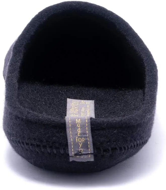 Made For You Women’s Natural Wool Slippers with Arch Support Insole, Hypoallergenic with Non-Slip Rubber Sole