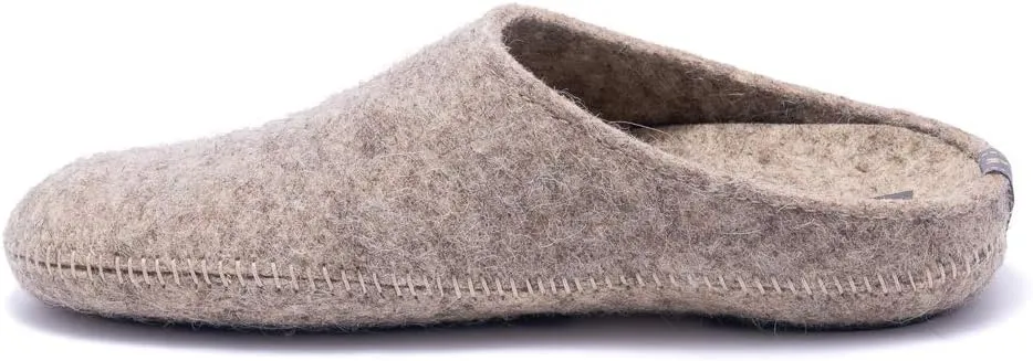 Made For You Women’s Natural Wool Slippers with Arch Support Insole, Hypoallergenic with Non-Slip Rubber Sole