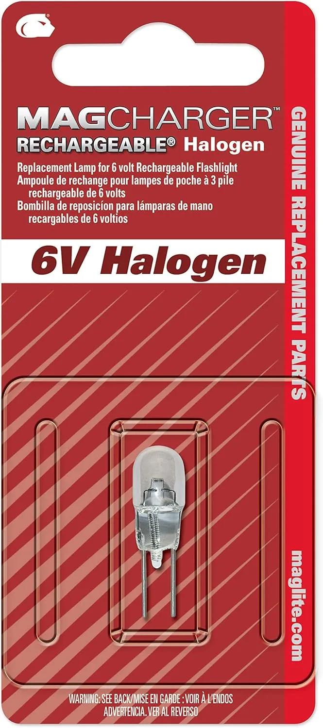 Maglite Replacement Halogen Lamp for MagCharger Flashlight, 1 pk - LR00001