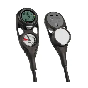 Mares Puck 4 Mission 3 Scuba Diving Computer Console with Integrated Bluetooth & Analog Pressure Gauge, US(PSI)