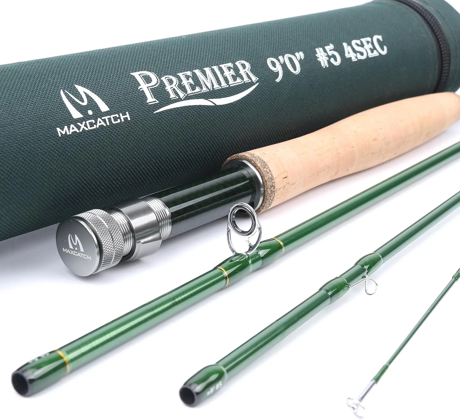 Maxcatch 3-12wt Medium-Fast Action Premier Fly Fishing Rod-IM8 Carbon Blank for High Performance,with AA Cork Grip Hard Chromed Guides