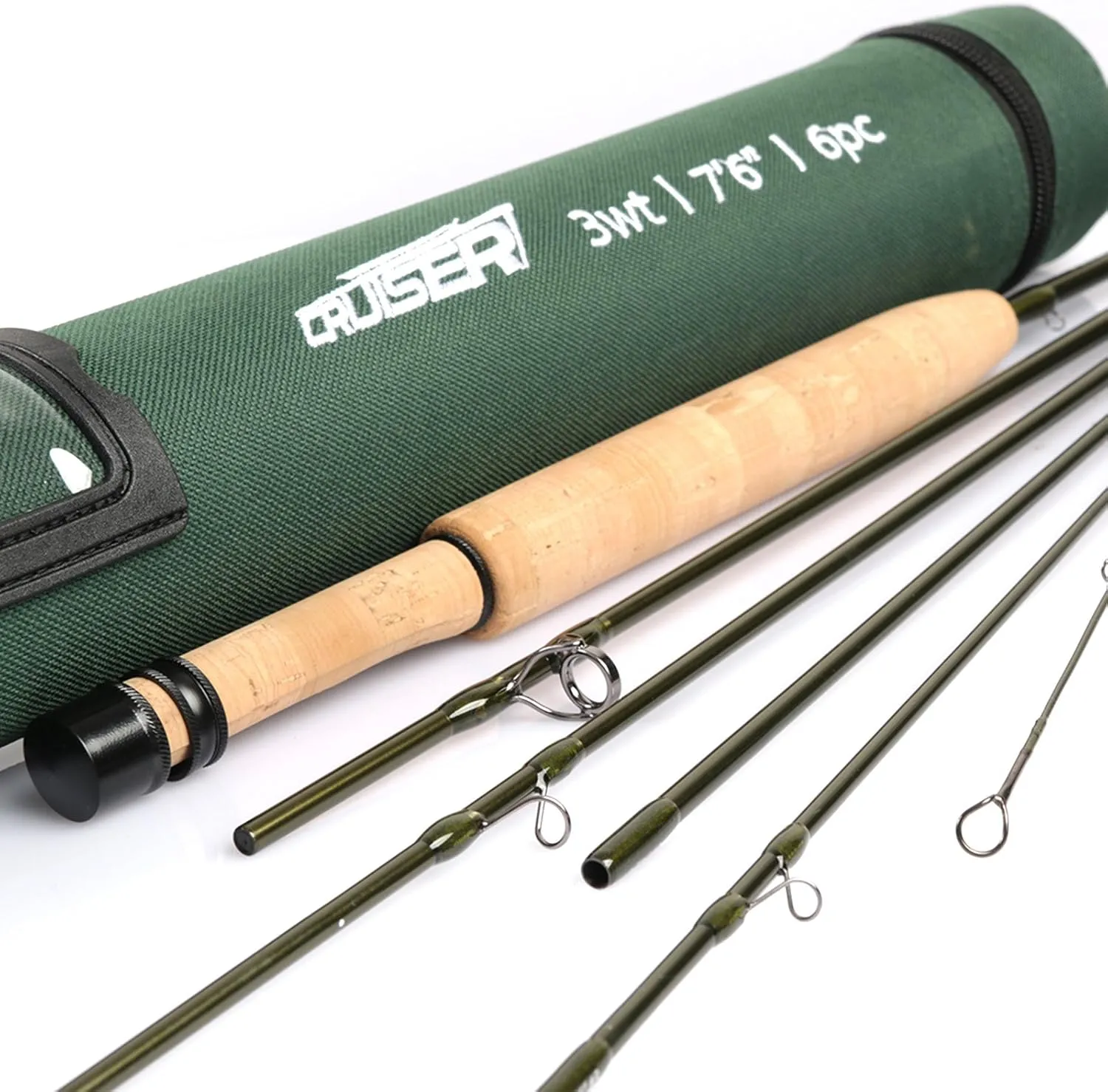 Maxcatch Cruiser Travel Fly Fishing Rod; 2/3/4wt 6 Piece, IM10 Carbon Blank, AA Grade Reel Seat