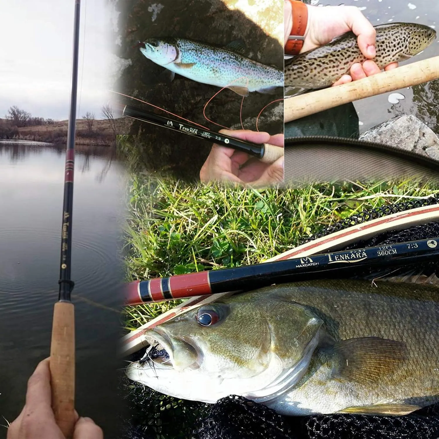 Maxcatch Tenkara Fishing Rod and Combo 9/10/11/12/13ft/Triple Zoom 8'10''/9'9''/10'6'',10'8''/11'10''/12'9''